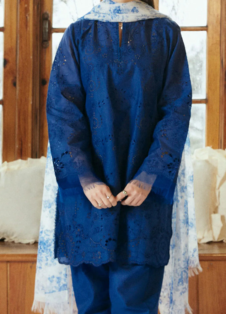 Coco by Zara Shahjahan Embroidered Lawn Suit Unstitched 3 Piece CZS24L2 2A Mysa - Summer Collection