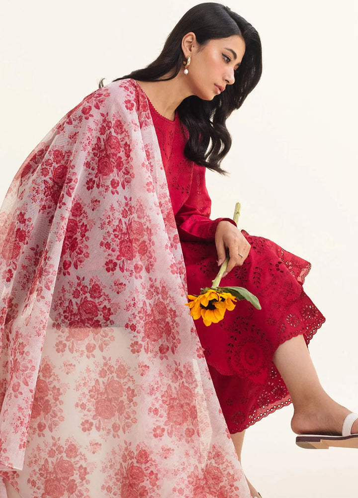 Coco by Zara Shahjahan Embroidered Lawn Suit Unstitched 3 Piece CZS24L2 2B Mysa - Summer Collection