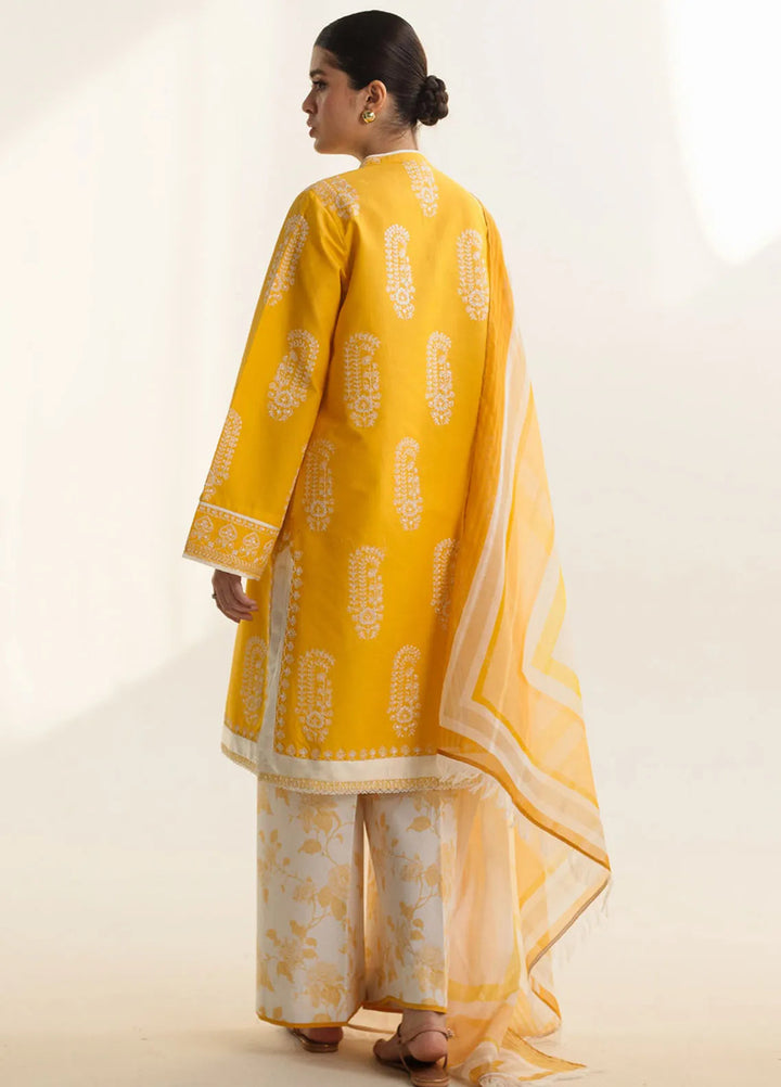 Coco by Zara Shahjahan Embroidered Lawn Suit Unstitched 3 Piece CZS24L2 4A Diara - Summer Collection