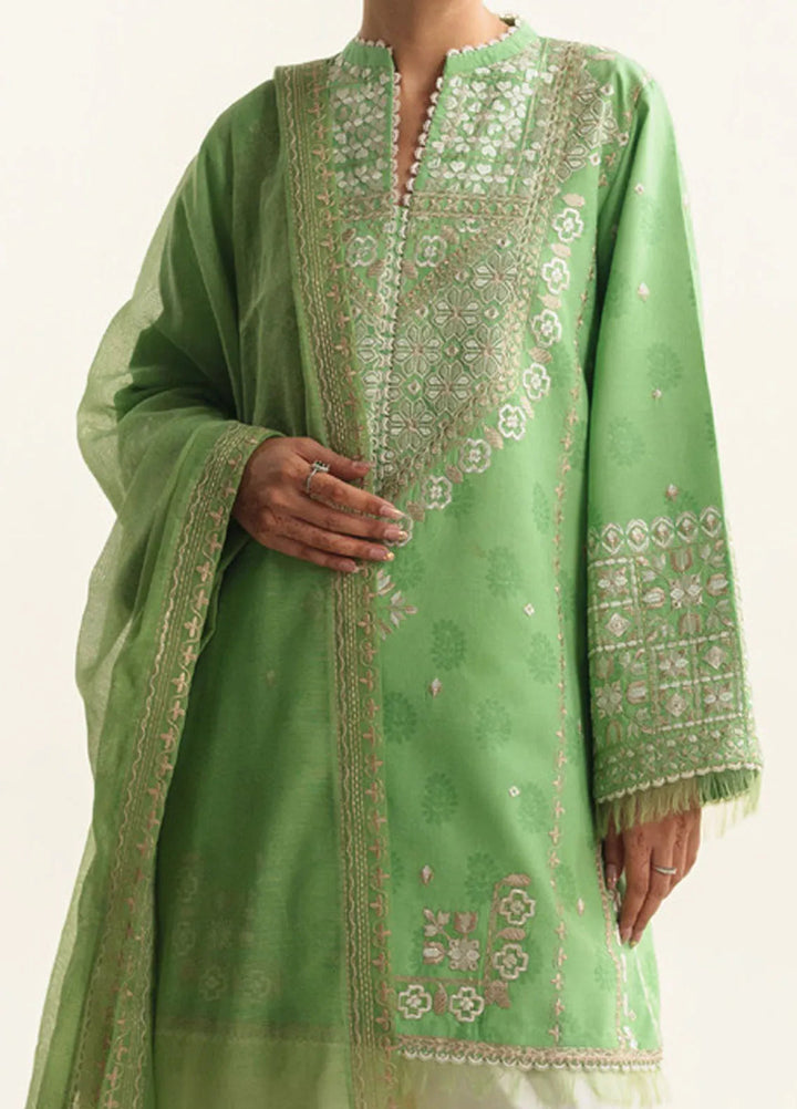 Coco by Zara Shahjahan Embroidered Lawn Suit Unstitched 3 Piece CZS24L2 5A Dinara - Summer Collection