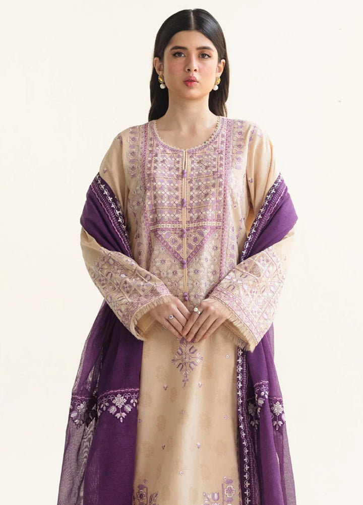Coco by Zara Shahjahan Embroidered Lawn Suit Unstitched 3 Piece CZS24L2 5B Dinara - Summer Collection