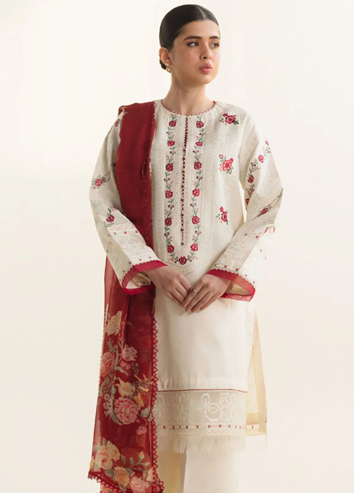 Coco by Zara Shahjahan Embroidered Lawn Suit Unstitched 3 Piece CZS24L2 6A Ayra - Summer Collection