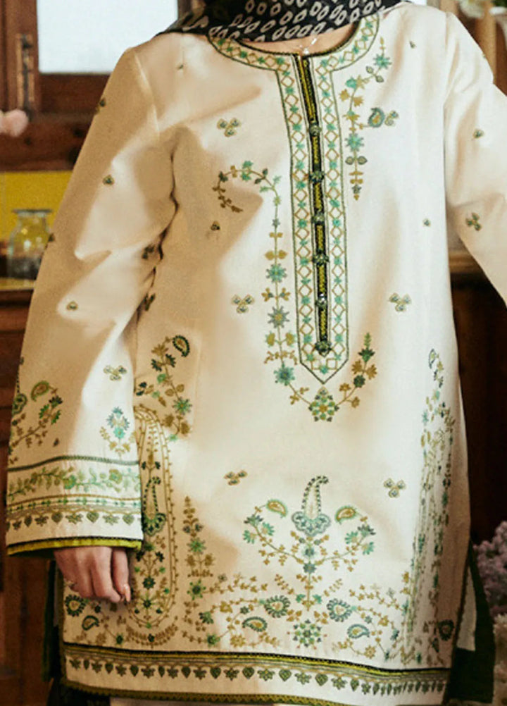 Coco by Zara Shahjahan Embroidered Lawn Suit Unstitched 3 Piece CZS24L2 7A Arela - Summer Collection