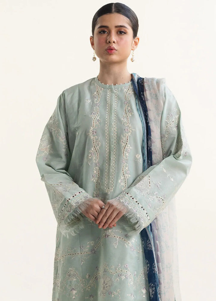 Coco by Zara Shahjahan Embroidered Lawn Suit Unstitched 3 Piece CZS24L2 8A Mira - Summer Collection