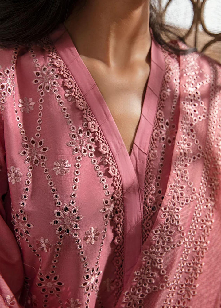 Cross Stitch Embroidered Lawn Suits Unstitched 3 Piece CS23CK CORAL BOUGUET - Summer Collection