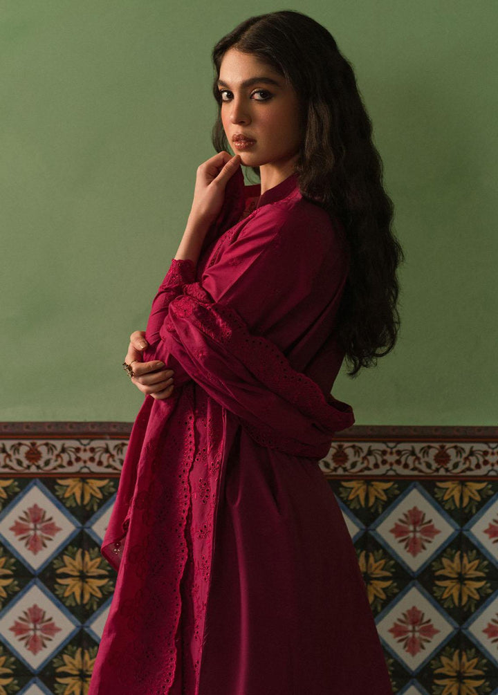 Cross Stitch Chikankari Lawn Suits Unstitched 3 Piece CS24C Cerise Loft - Summer Collection