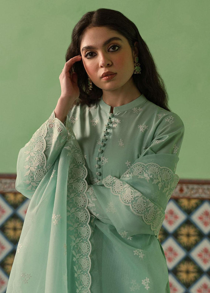 Cross Stitch Chikankari Lawn Suits Unstitched 3 Piece CS24C Floral Wave - Summer Collection