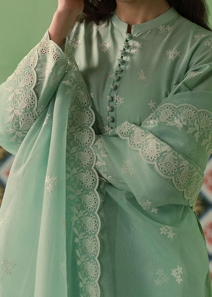 Cross Stitch Chikankari Lawn Suits Unstitched 3 Piece CS24C Floral Wave - Summer Collection