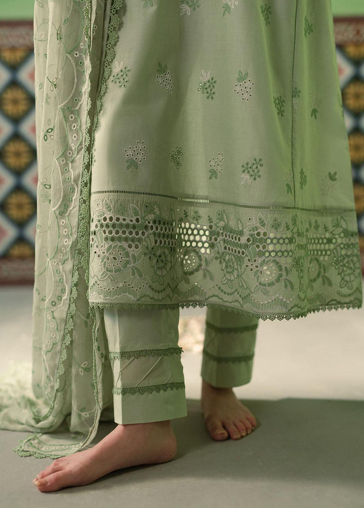 Cross Stitch Chikankari Lawn Suits Unstitched 3 Piece CS24C Icy Mint - Summer Collection