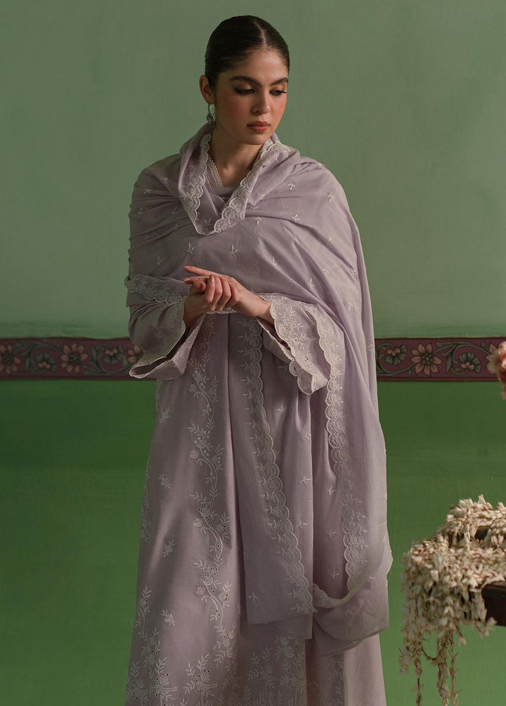 Cross Stitch Chikankari Lawn Suits Unstitched 3 Piece CS24C Lilac Bloom - Summer Collection