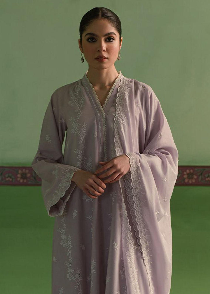 Cross Stitch Chikankari Lawn Suits Unstitched 3 Piece CS24C Lilac Bloom - Summer Collection