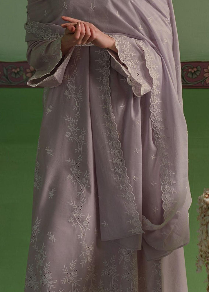 Cross Stitch Chikankari Lawn Suits Unstitched 3 Piece CS24C Lilac Bloom - Summer Collection