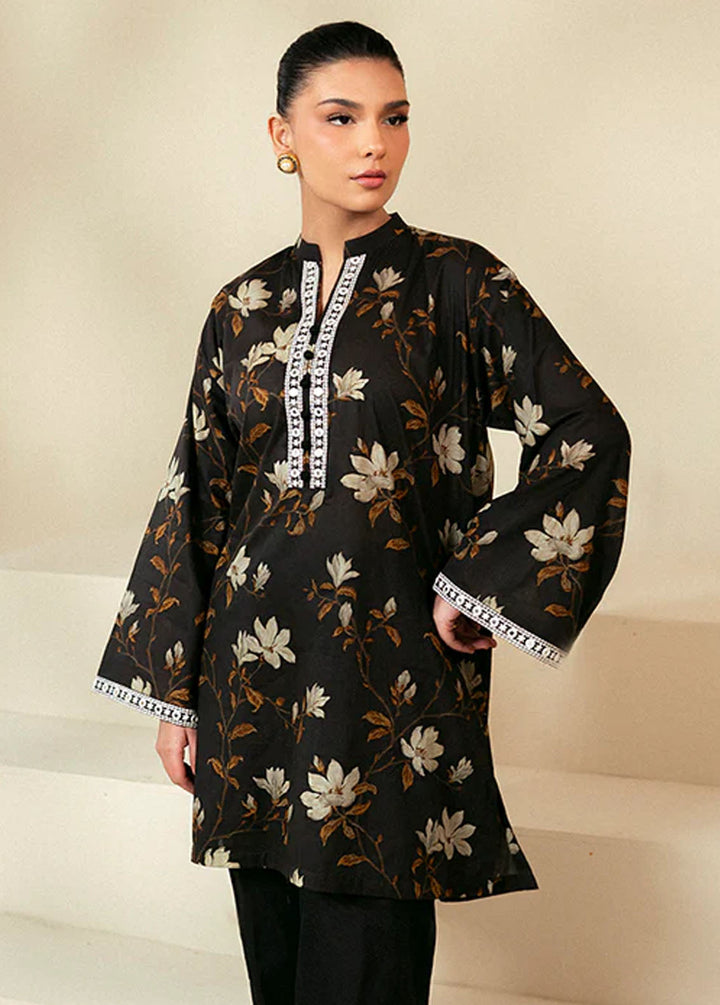 Cross Stitch Embroidered Lawn Suits Unstitched 2 Piece CS24DL D-19 Raven Serenity - Summer Collection