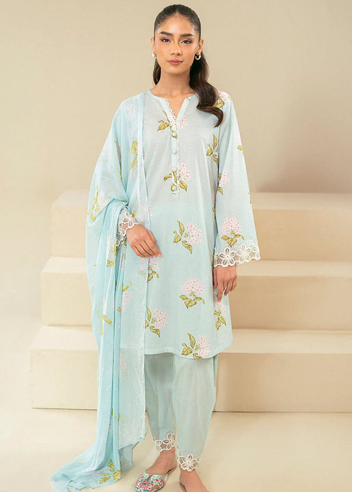 Cross Stitch Embroidered Lawn Suits Unstitched 3 Piece CS24DL D-04 Dim Gray - Summer Collection