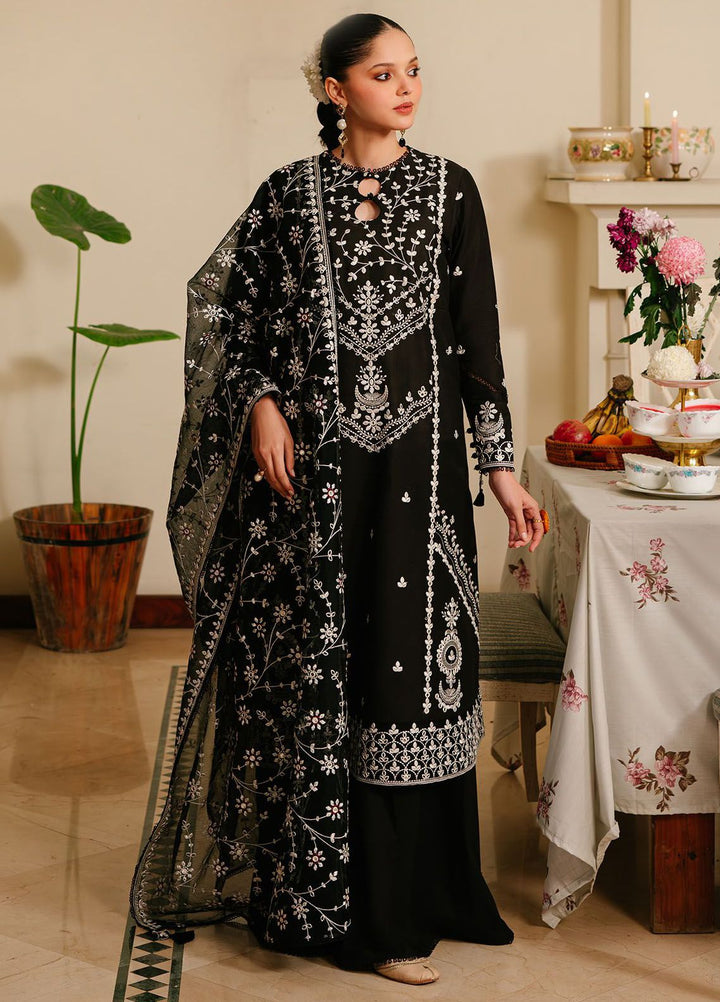 Cross Stitch Embroidered Lawn Suits Unstitched 3 Piece CS24EL D-10 Noir Ornate - Eid Collection