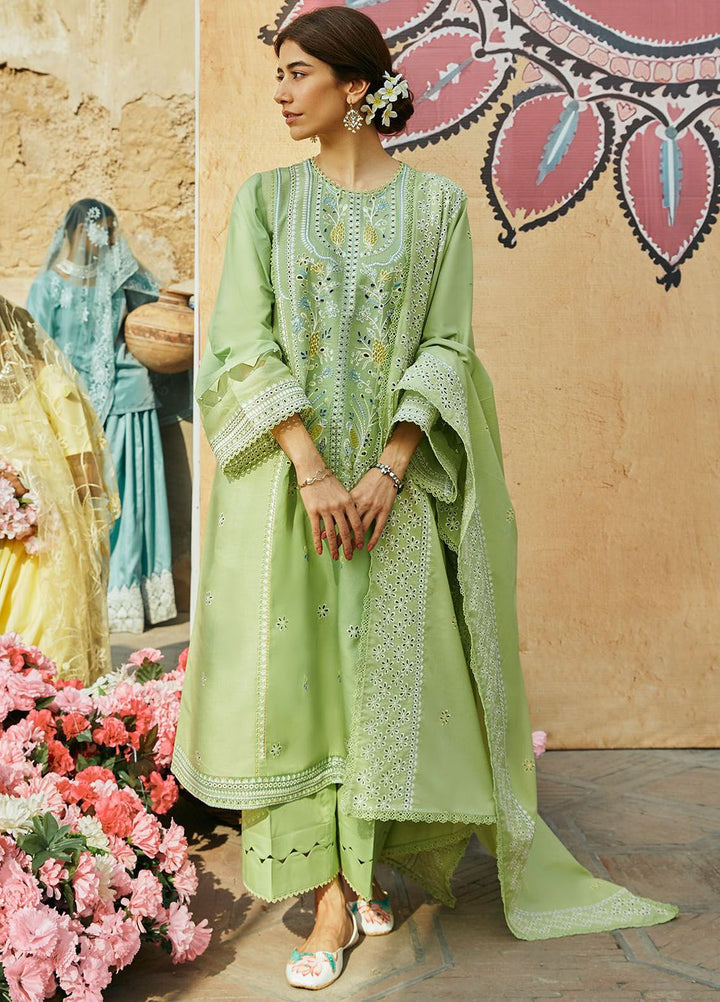 Cross Stitch Embroidered Lawn Suits Unstitched 3 Piece CS24PL D-08 Garden Grace - Summer Collection