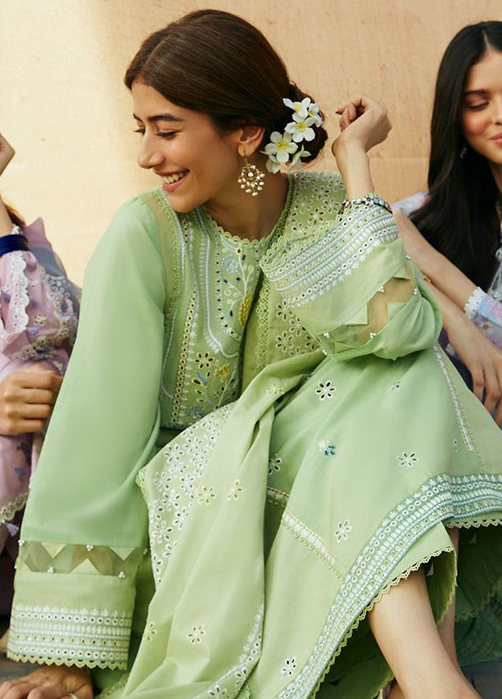 Cross Stitch Embroidered Lawn Suits Unstitched 3 Piece CS24PL D-08 Garden Grace - Summer Collection