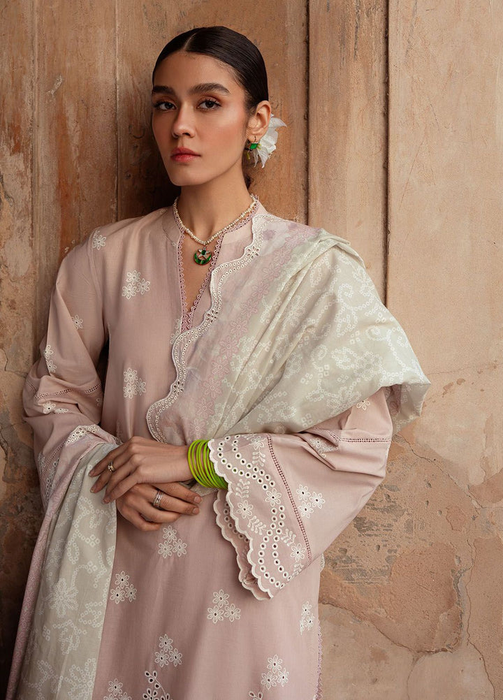 Cross Stitch Embroidered Lawn Suits Unstitched 3 Piece CS24PL D-09 Sage Frost - Summer Collection