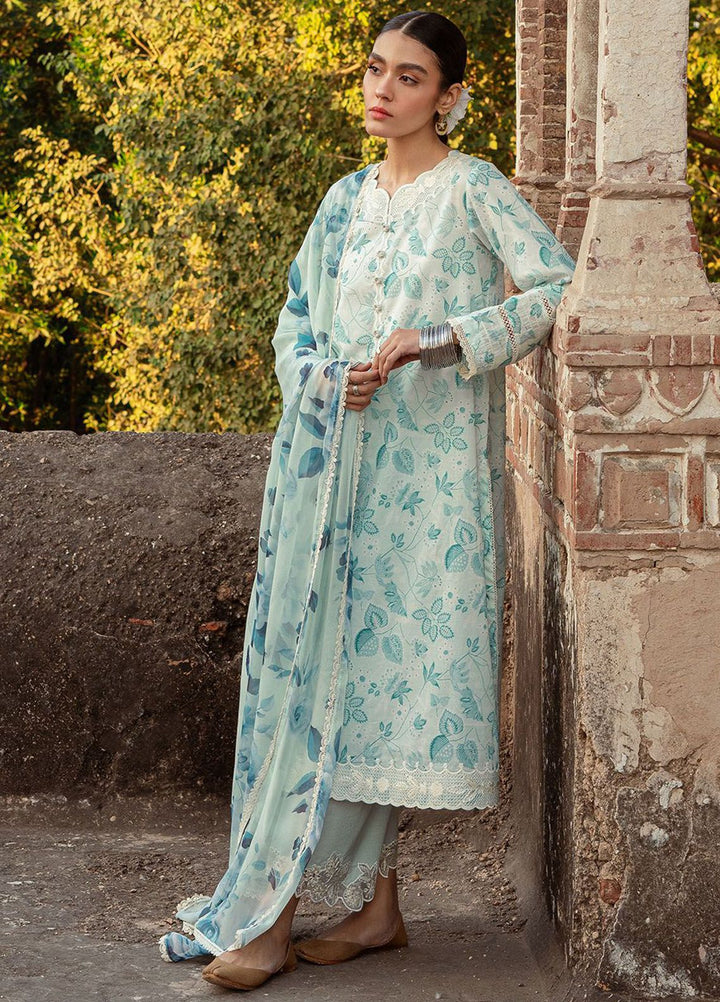Cross Stitch Embroidered Lawn Suits Unstitched 3 Piece CS24PL D-22 Whispering Dove - Summer Collection