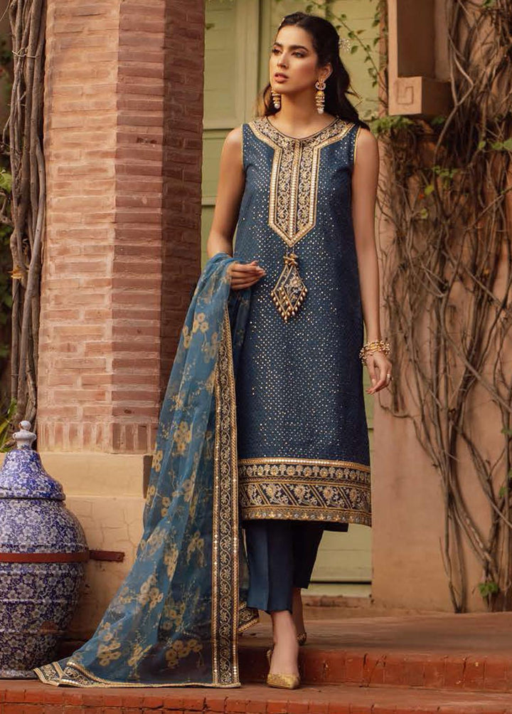 Luxe Atelier By Cross Stitch Embroidered Organza Suits Unstitched 4 Piece CS22LA 05 BALSAM FLORET - Luxury Collection