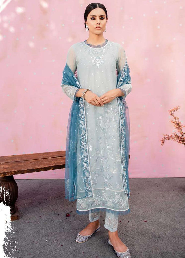 Luxe Atelier By Cross Stitch Embroidered Net Suits Unstitched 4 Piece CS22LX 05 PEARL FLORANCE - Luxury Collection