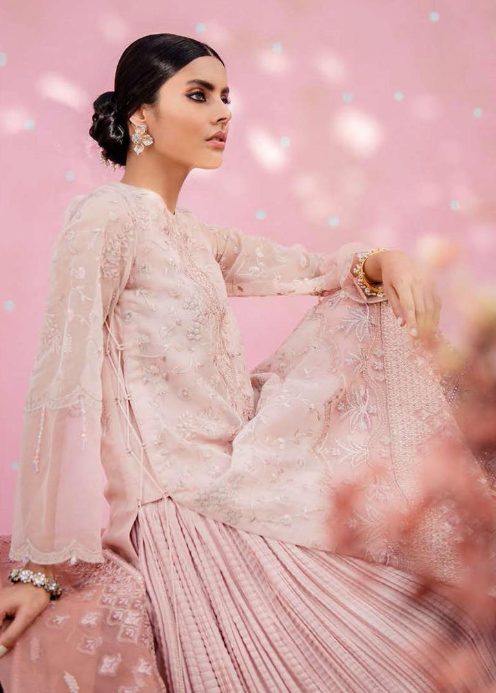 Luxe Atelier By Cross Stitch Embroidered Organza Suits Unstitched 4 Piece CS22LX 06 RELIC FLINT - Luxury Collection