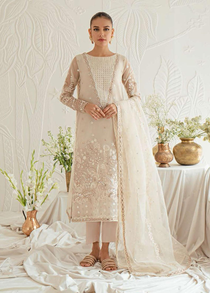 Luxe Atelier By Cross Stitch Embroidered Organza Suits Unstitched 4 Piece CS23LA 08 Rose Dusk - Luxury Collection