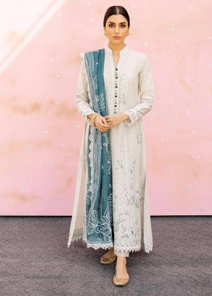 Mahiri By Cross Stitch Embroidered Lawn Suits Unstitched 3 Piece CS22-M2 03 Cameo Frost - Summer Collection