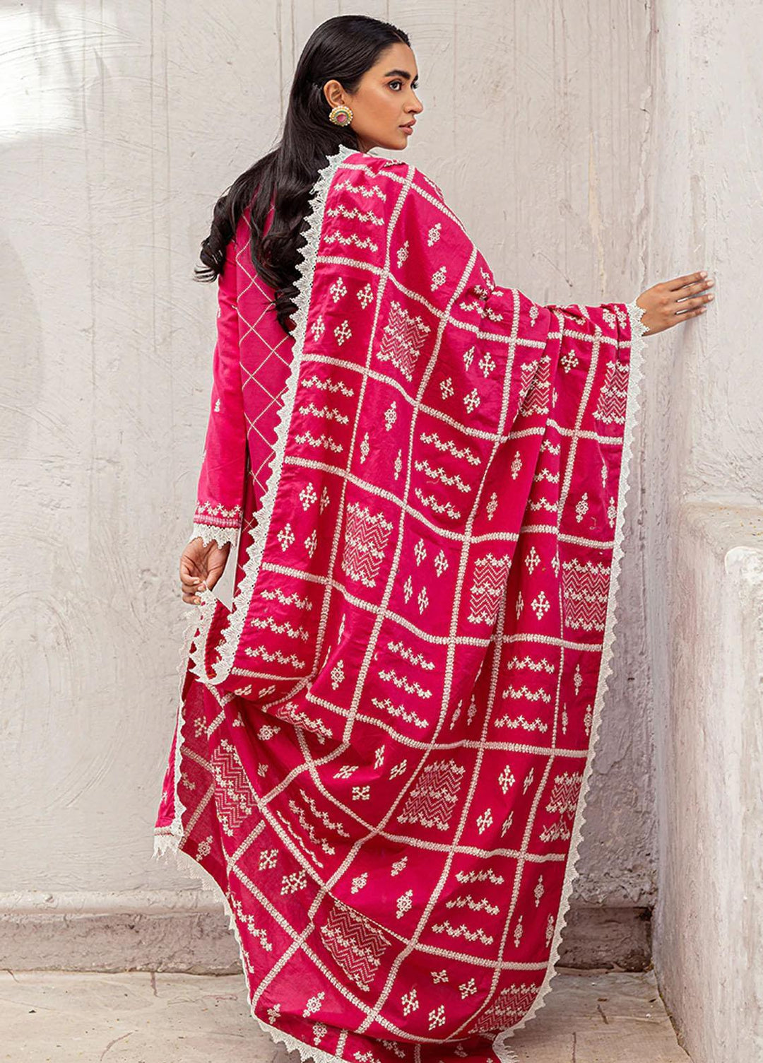 Mahiri By Cross Stitch Embroidered Lawn Suits Unstitched 3 Piece CS22-M3 03 CLASSIC AMMARANTH - Summer Collection