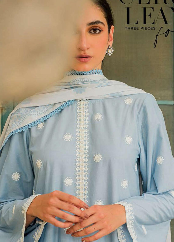 Mahiri By Cross Stitch Embroidered Cambric Suits Unstitched 3 Piece CS22MH-6 02 CERULEAN FOLK - Festive Collection