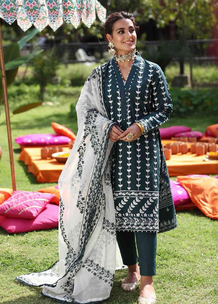 Mehrbano By Cross Stitch Embroidered Lawn Suits Unstitched 3 Piece CS22ME 10 CLASS IC CHINOIS - Premium Collection