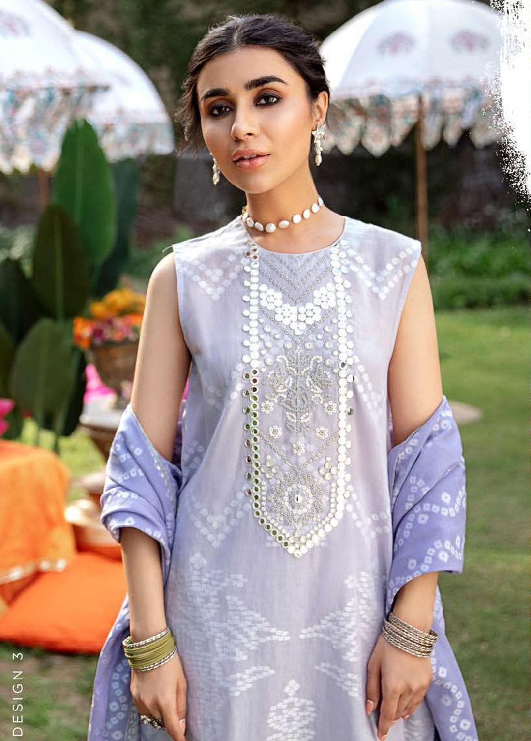 Mehrbano By Cross Stitch Embroidered Lawn Suits Unstitched 3 Piece CS22ME 03 MISL-EBARQ - Premium Collection