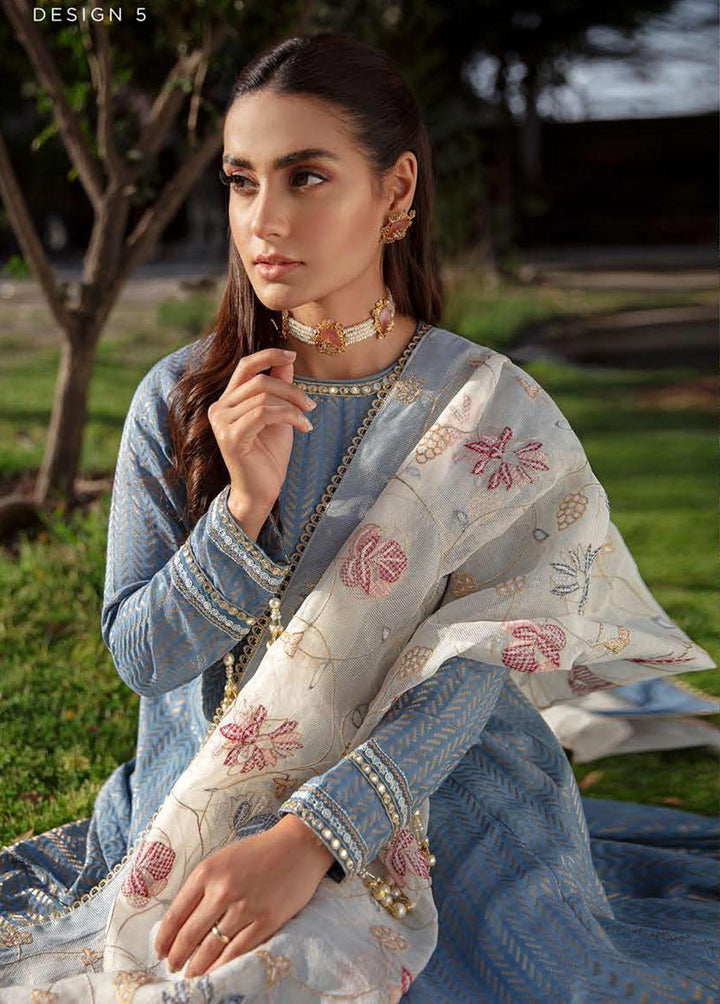 Mehrbano By Cross Stitch Embroidered Lawn Suits Unstitched 3 Piece CS22ME 05 KHOOB ROO - Premium Collection