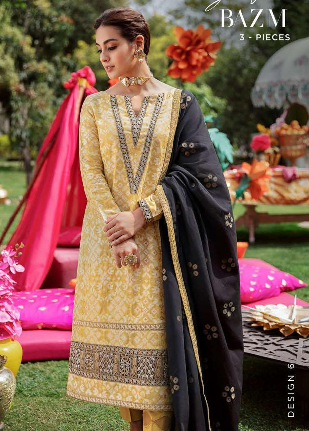 Mehrbano By Cross Stitch Embroidered Lawn Suits Unstitched 3 Piece CS22ME 06 SAR-EBAZM - Premium Collection