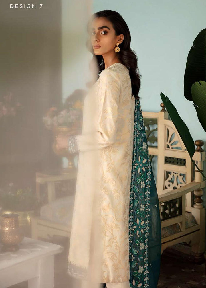 Mehrbano By Cross Stitch Embroidered Lawn Suits Unstitched 3 Piece CS22ME 07 GUL-ENAZNEEN - Premium Collection