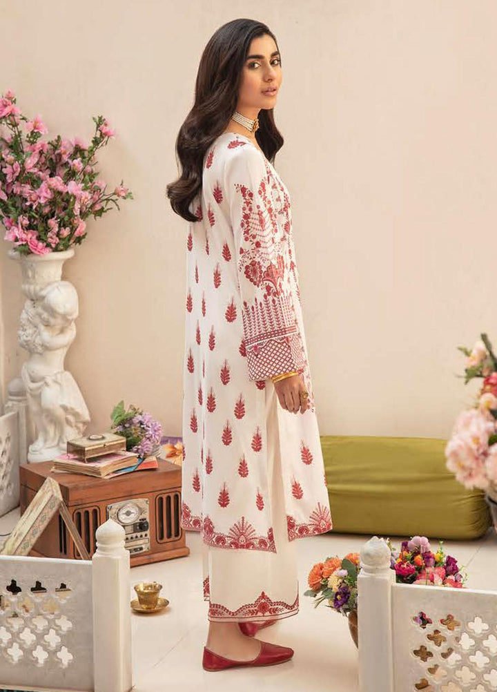 Mehrbano By Cross Stitch Embroidered Lawn Suits Unstitched 2 Piece CS22ML ROYAL SAND - Premium Collection