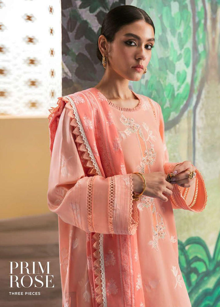 Cross Stitch Embroidered Cotton Suits Unstitched 3 Piece CS23PL D-18 Prim Rose - Eid Collection