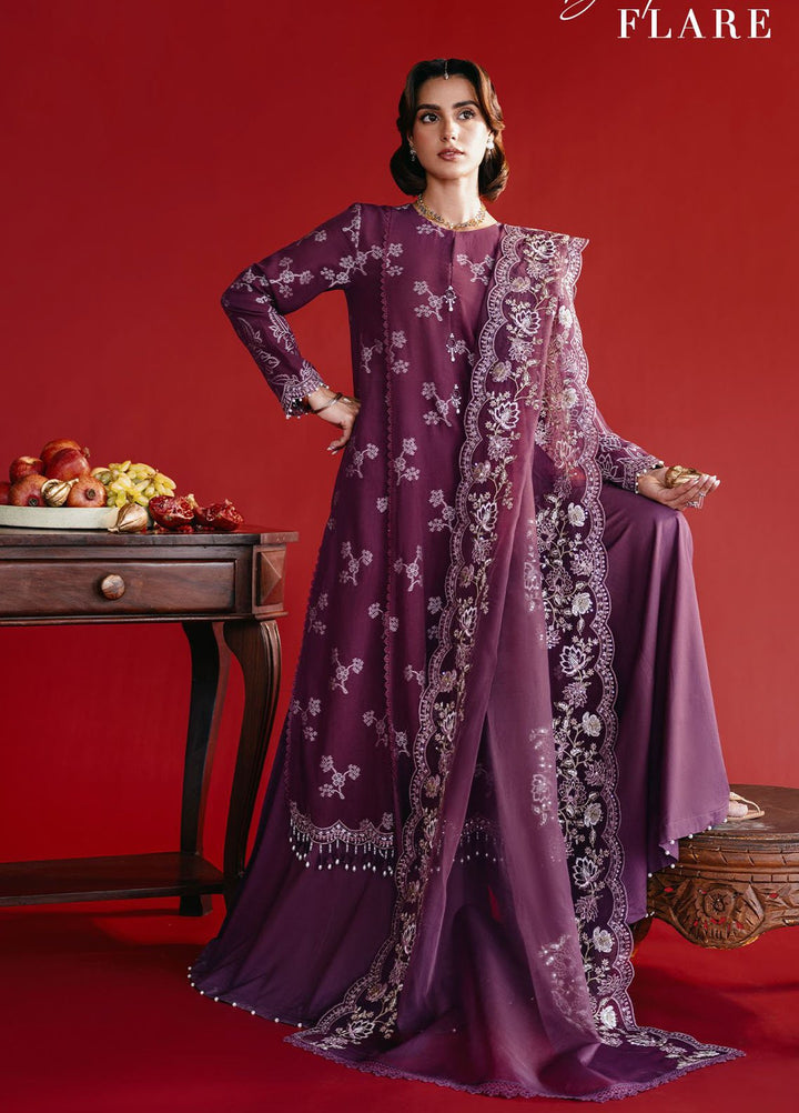 Cross Stitch Print N Embroidery Lawn Suits Unstitched 3 Piece CS25EL Deep Flare - Summer Collection