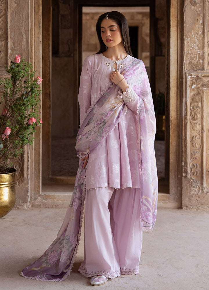 Cross Stitch Print N Embroidery Lawn Suits Unstitched 3 Piece CS25EL Lavender Bliss - Summer Collection