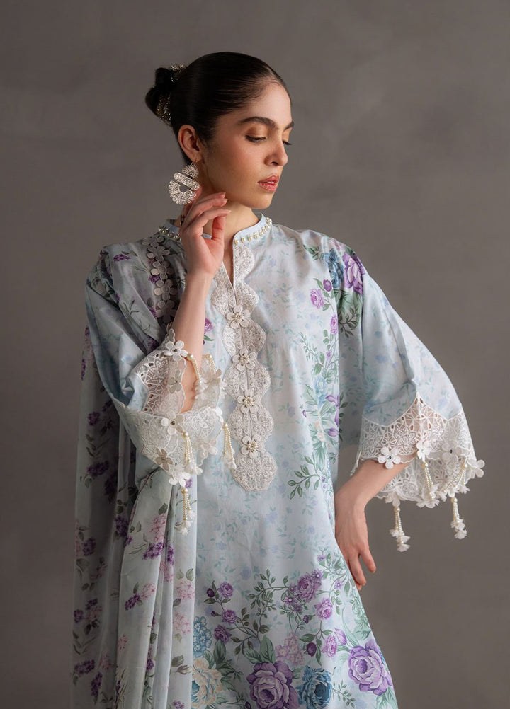 Cross Stitch Print N Embroidery Lawn Suits Unstitched 3 Piece CS25EL Ocean Breeze - Summer Collection