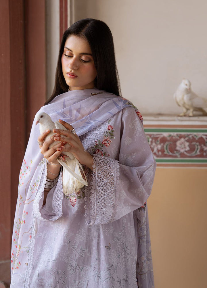 Cross Stitch Print N Embroidery Lawn Suits Unstitched 3 Piece CS25EL Violet Posy - Summer Collection