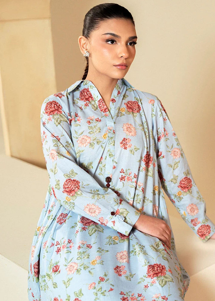 Cross Stitch Printed Lawn Suits Unstitched 2 Piece CS24DL D-15 Chambray Dream - Summer Collection