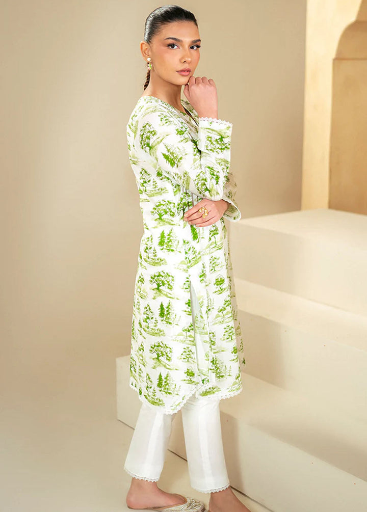 Cross Stitch Printed Lawn Suits Unstitched 2 Piece CS24DL D-18 Mystic Forest - Summer Collection