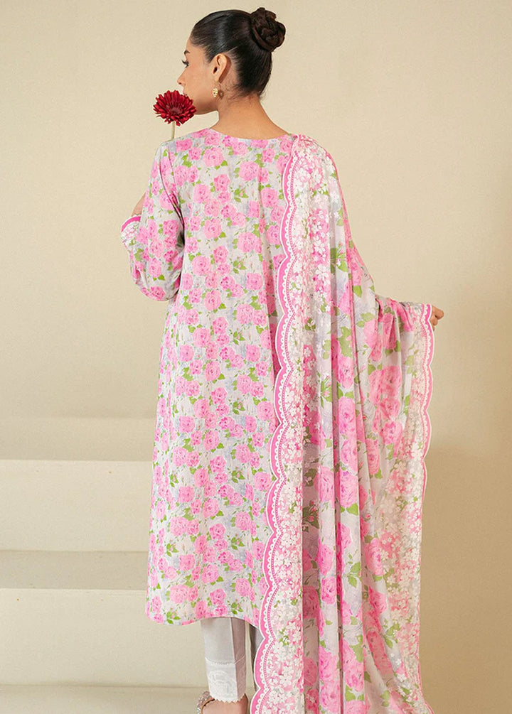 Cross Stitch Printed Lawn Suits Unstitched 3 Piece CS24DL D-05 Floral Wind - Summer Collection