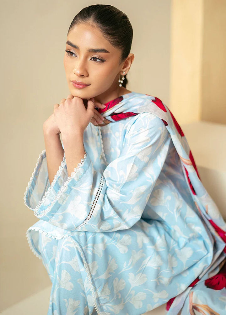 Cross Stitch Printed Lawn Suits Unstitched 3 Piece CS24DL D-14 Tulip Glam - Summer Collection