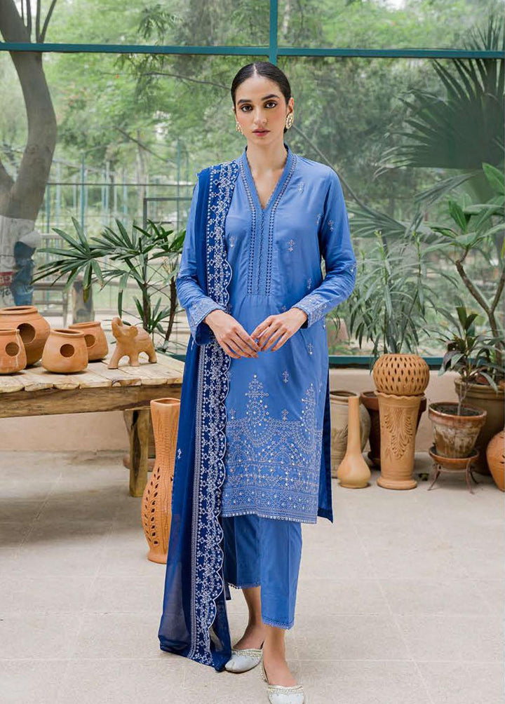 Seher By Cross Stitch Embroidered Cambric Suits Unstitched 3 Piece CS22S 01 Amethyst Folk - Premium Collection