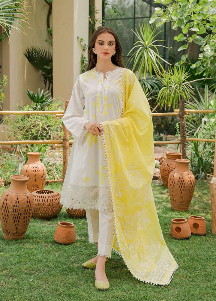 Seher By Cross Stitch Embroidered Cambric Suits Unstitched 3 Piece CS22S 11 Summer Sky - Premium Collection