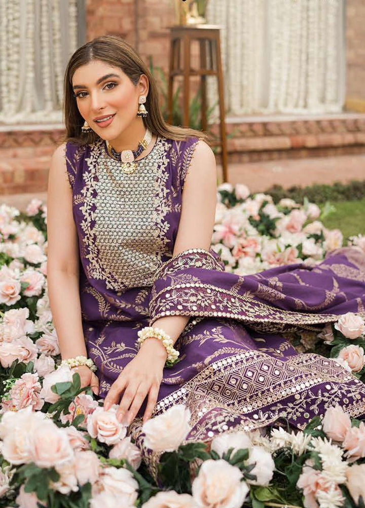 The Bride Tribe By Cross Stitch Embroidered Jacquard Suits Unstitched 3 Piece CS22BT Range-e-Arghavani - Wedding Collection