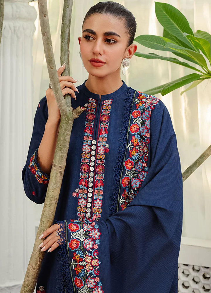 Cross Stitch Embroidered Khaddar Suits Unstitched 3 Piece CS23KL Twilight Glare - Winter Collection