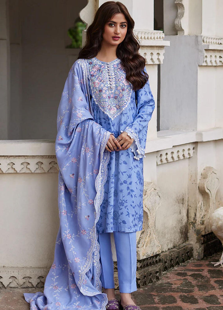 Cross Stitch Embroidered Linen Suits Unstitched 3 Piece CS23KL Cosmic Sky - Winter Collection